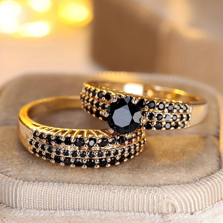 Black Radiance Ring Set