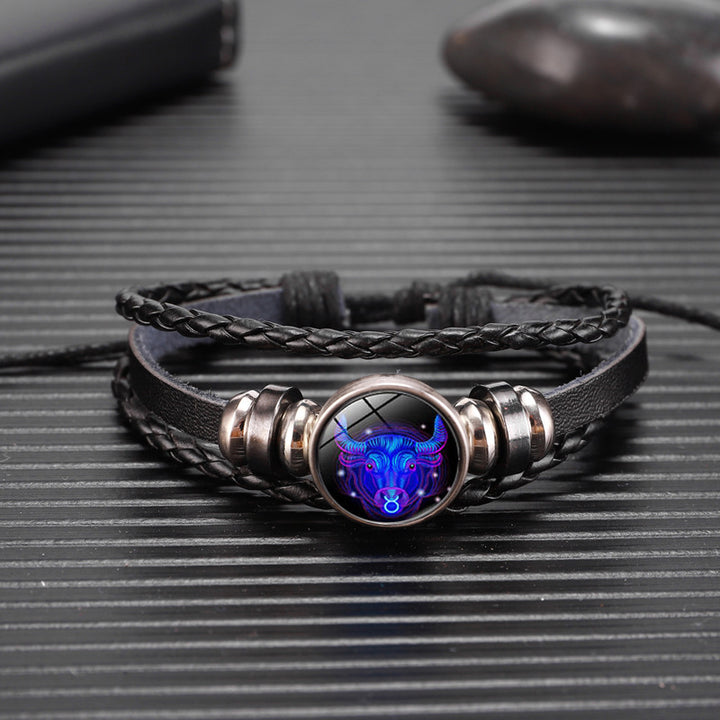Braided zodiac sign bracelet