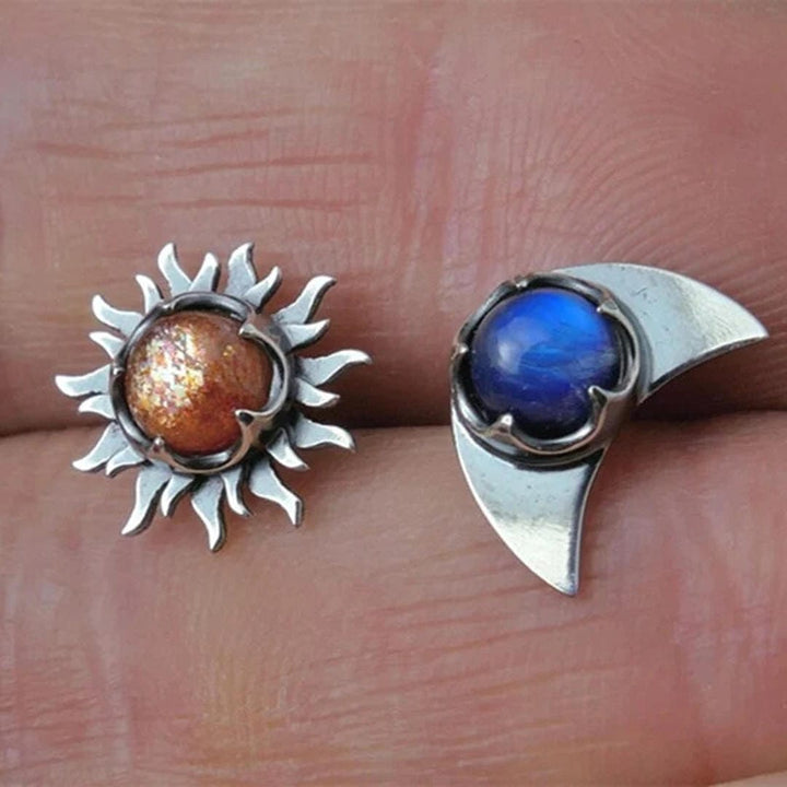 Elegant Sun Moon Earrings