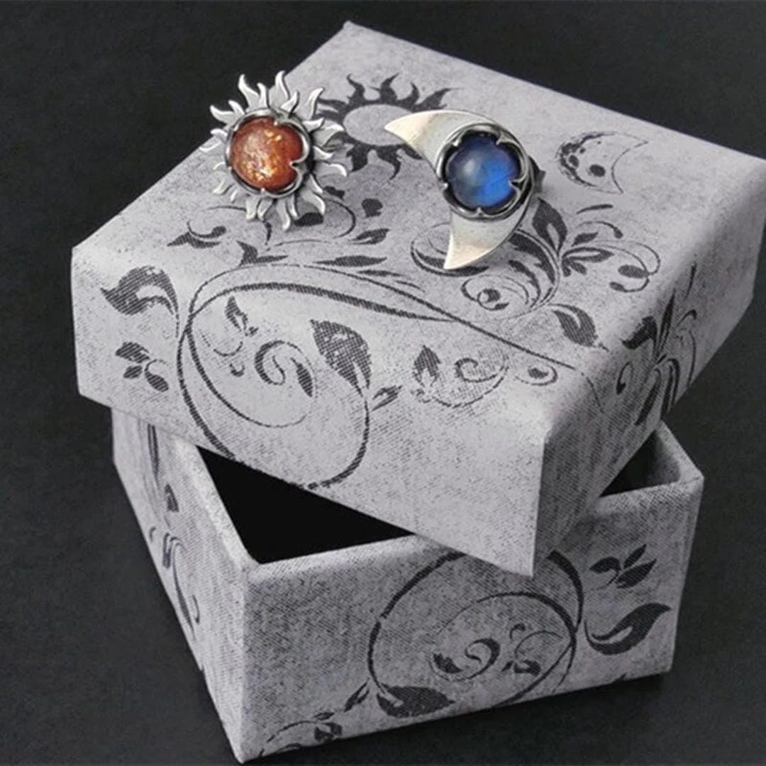 Elegant Sun Moon Earrings