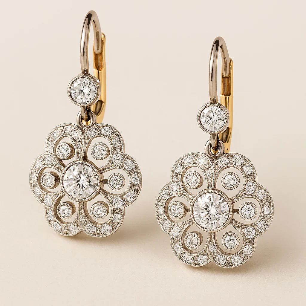 Crystal Mandala Retro Earrings
