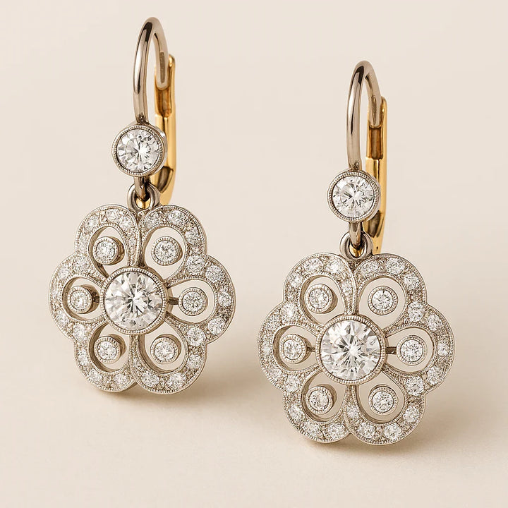 Crystal Mandala Retro Earrings