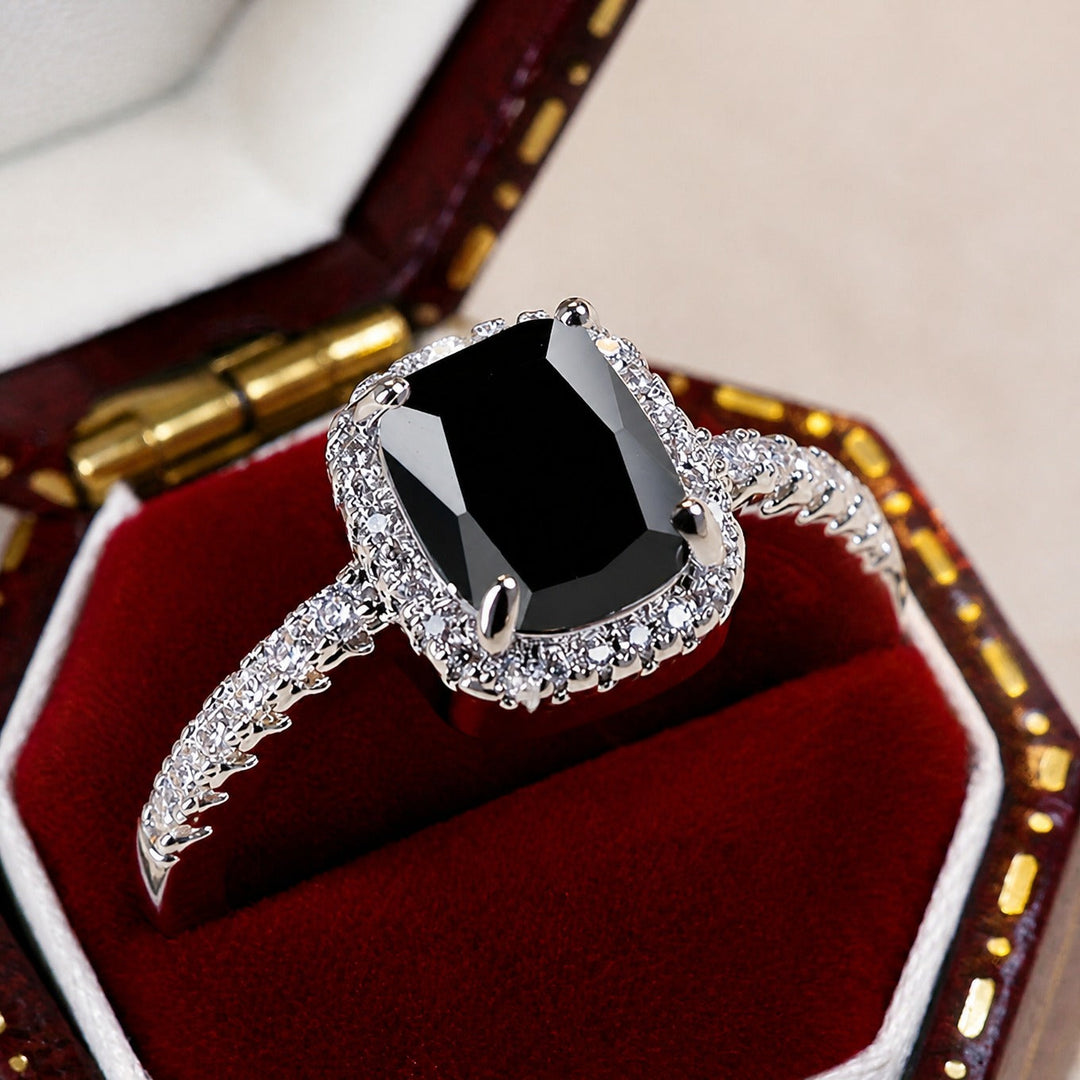 Midnight Glam Zirconia Ring