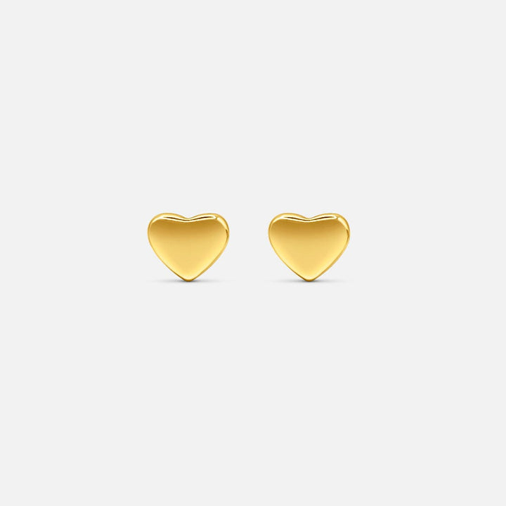 Stylish Mini Heart Gold Earrings