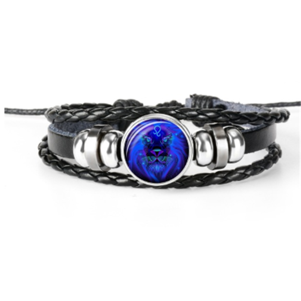 Braided zodiac sign bracelet
