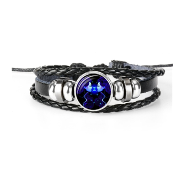 Braided zodiac sign bracelet