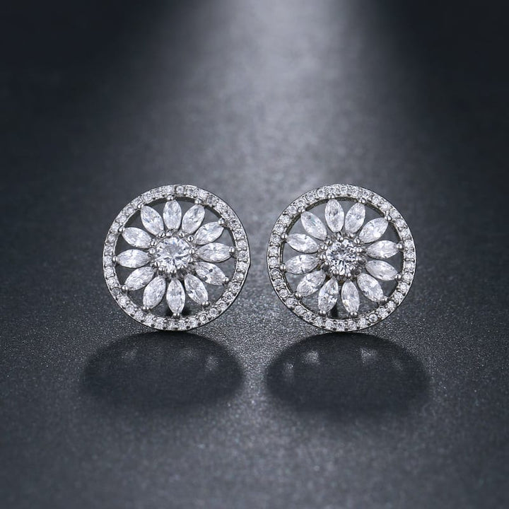 Crystal Flower Luxe Earrings