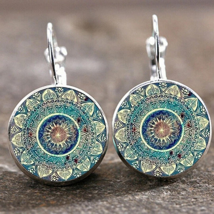 Mandala Time Gemstone Earrings
