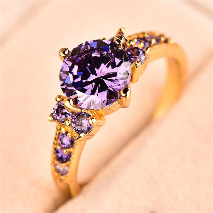 Royal Round Solitaire Accent Ring