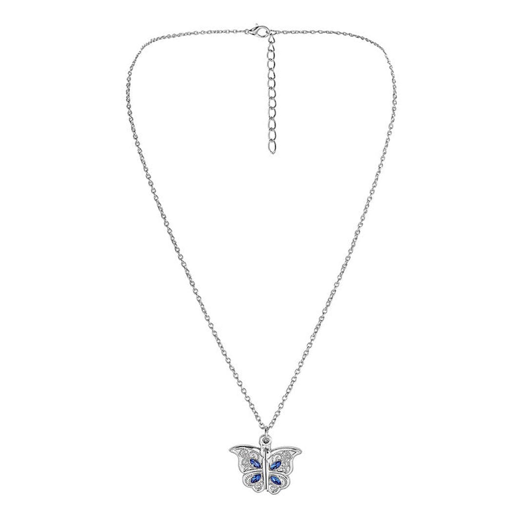 Butterfly Secret Message Pendant Necklace
