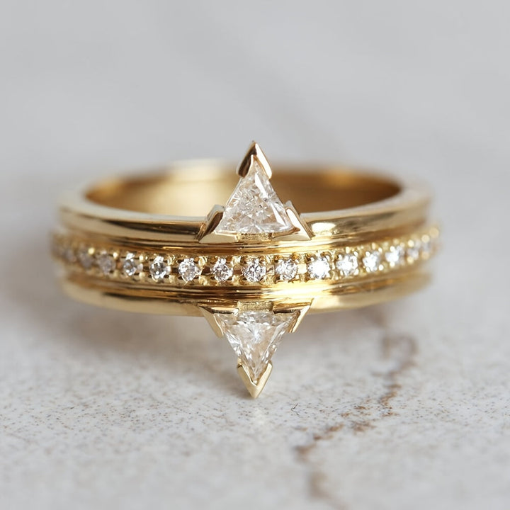 Luxury Triangle Zirconia Mosaic Ring