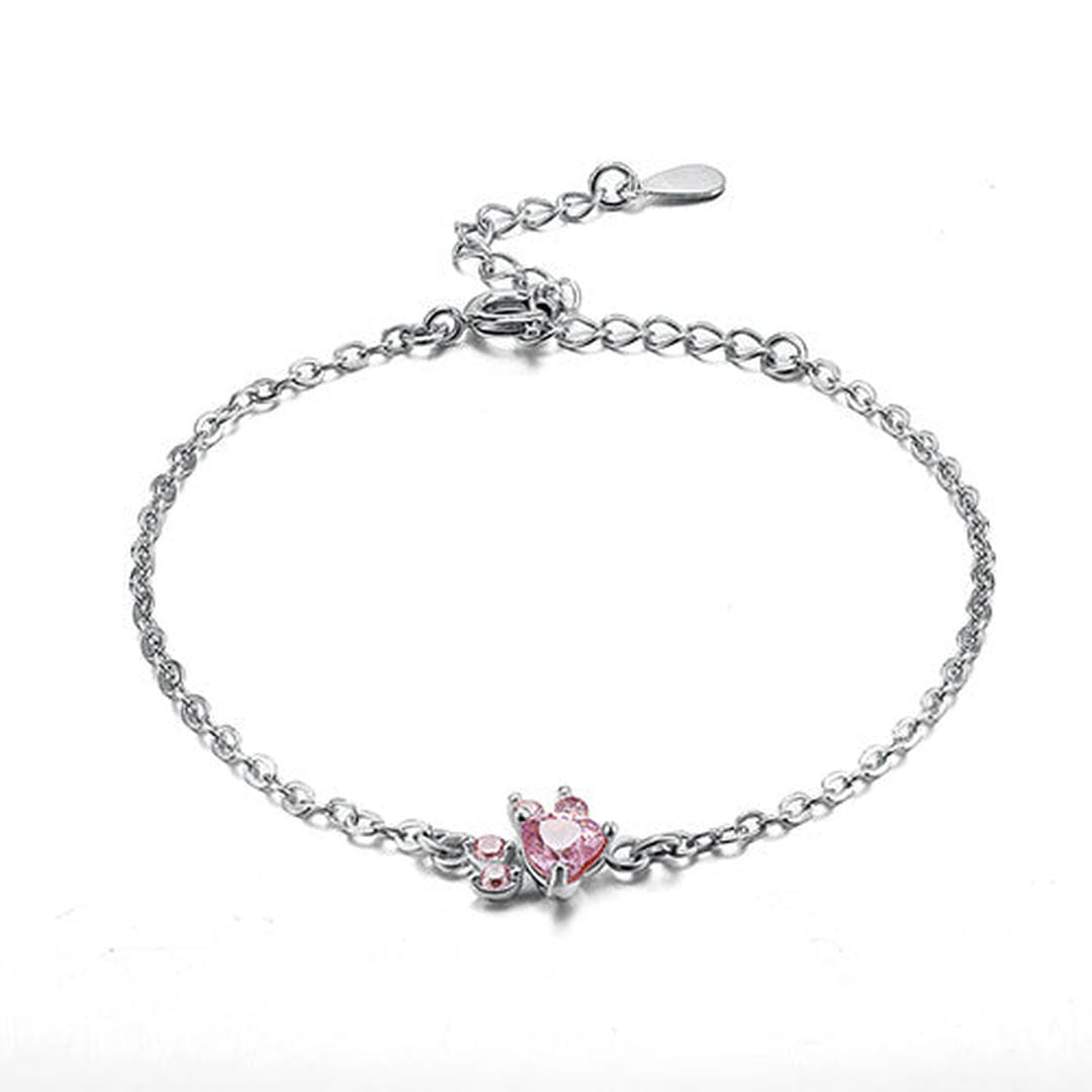 Paw Set 4 Pieces with Zirconia Heart
