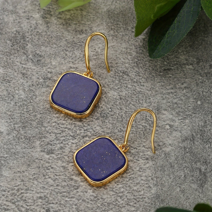 Bohemian Square Lapis Lazuli Earrings