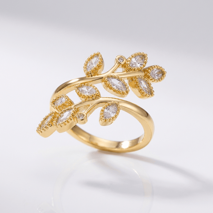 Luxury Leaf Wrap Ring