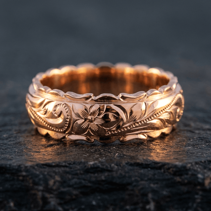 Vintage Floral Band Ring