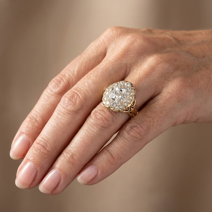 Vintage Cluster Zirconia Ring