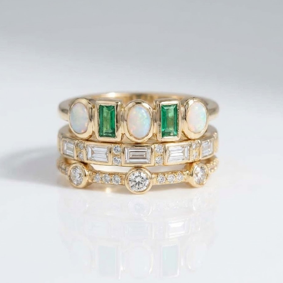 Multi Stone Zirconia Stack Ring