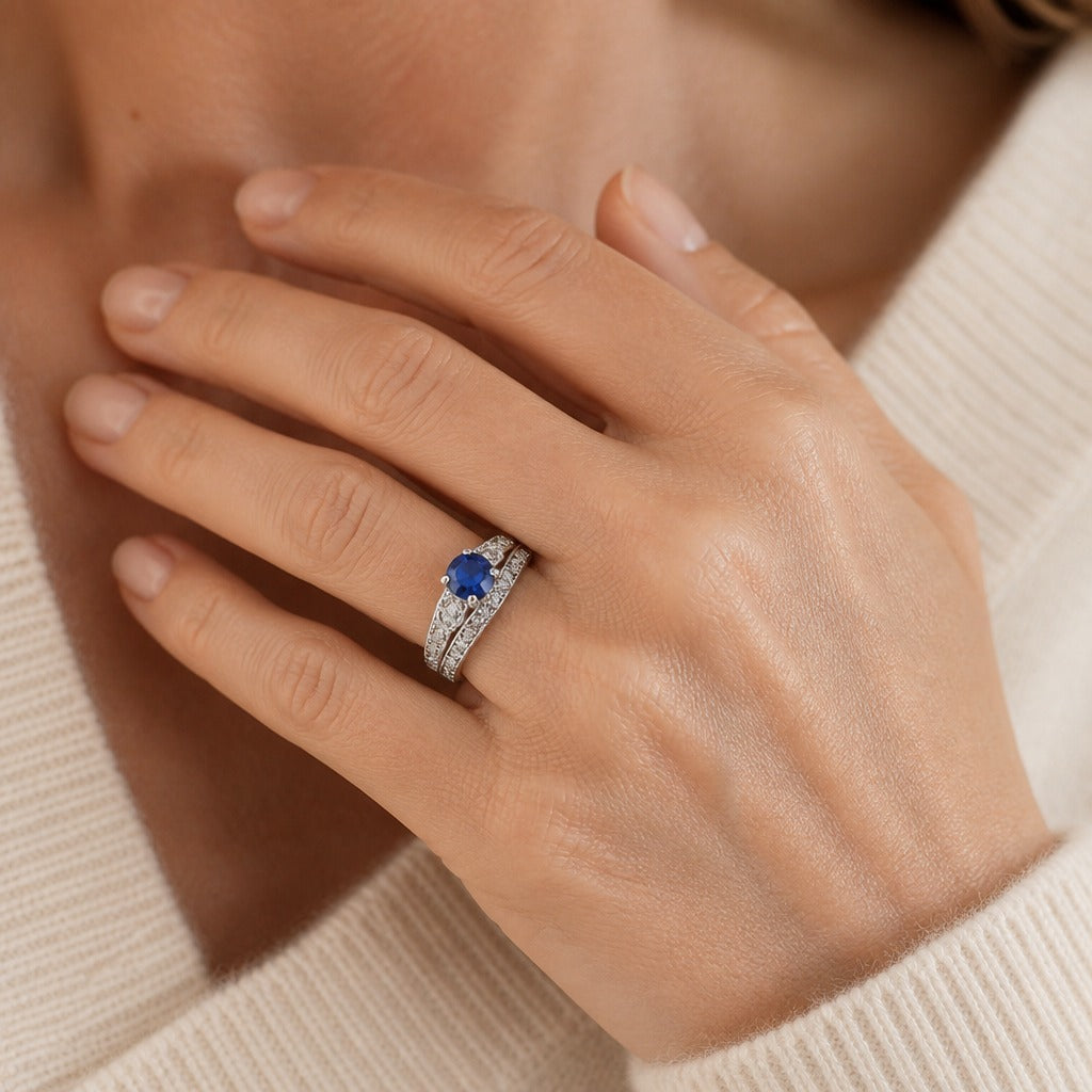 Twisted Accent Ring Set