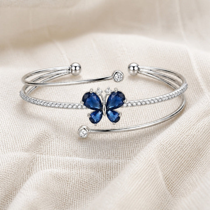 Butterfly Silver Cuff Bracelet