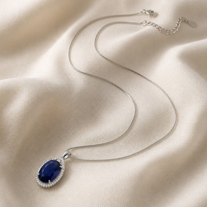 Royal Blue Pendant Necklace