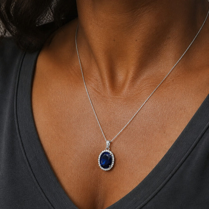Royal Blue Pendant Necklace
