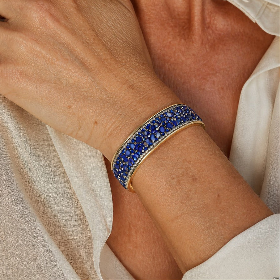 Blue Sapphire Gold Bracelet