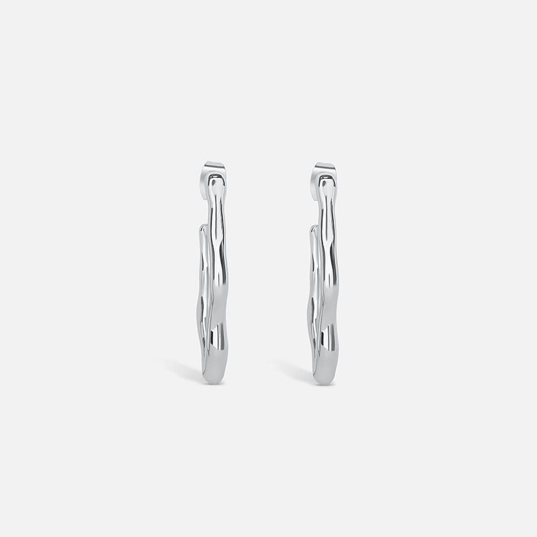Silver Zephyr Hoop Earrings