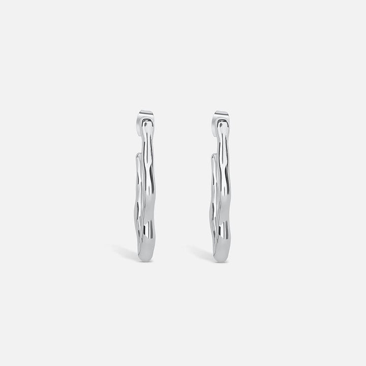 Silver Zephyr Hoop Earrings