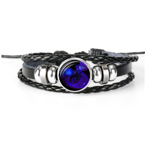 Braided zodiac sign bracelet