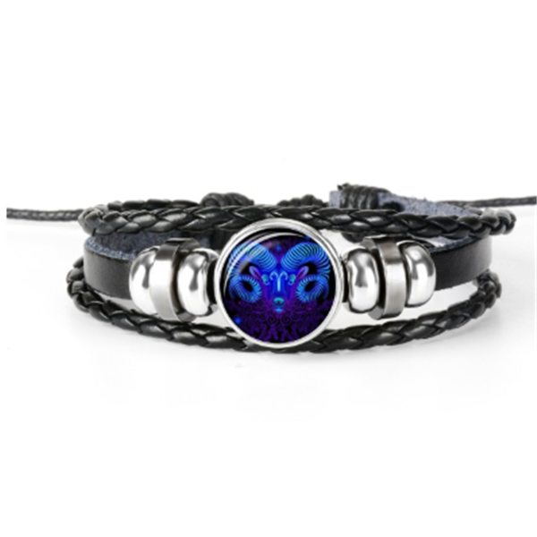 Braided zodiac sign bracelet