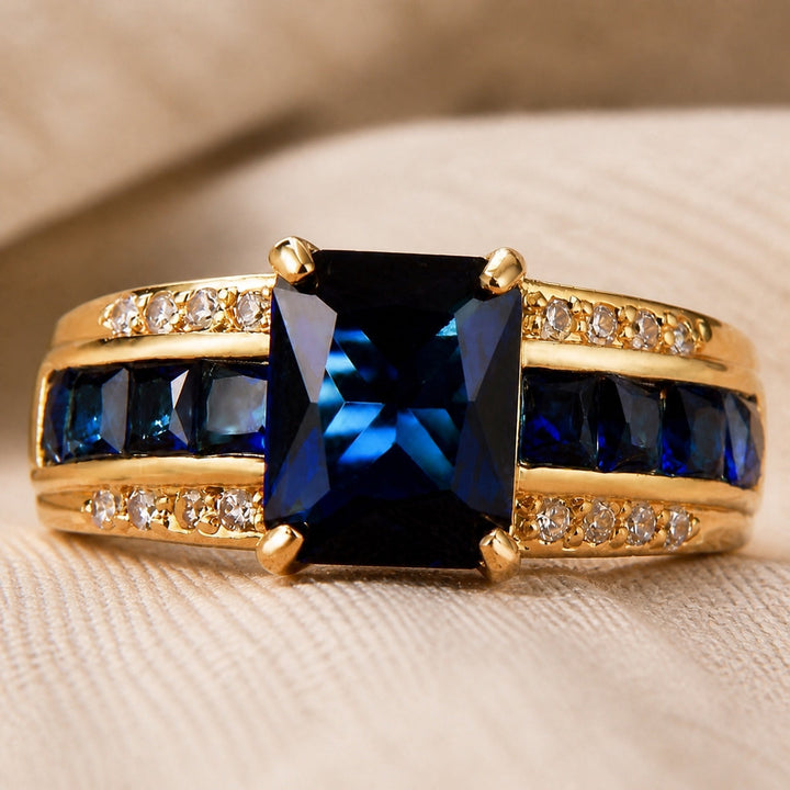 Sapphire Velvet Petal Ring