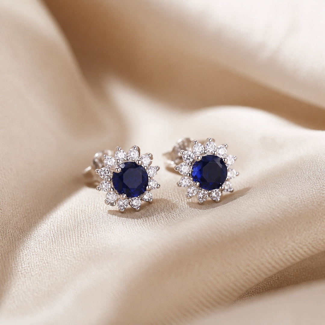 Sapphire Celestial Bloom Earrings