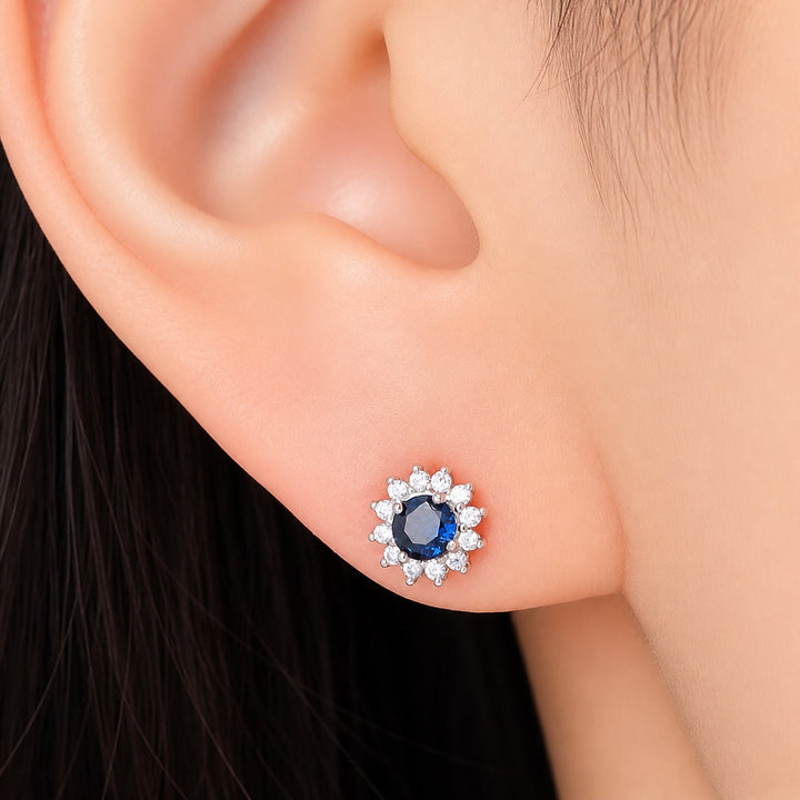 Sapphire Celestial Bloom Earrings