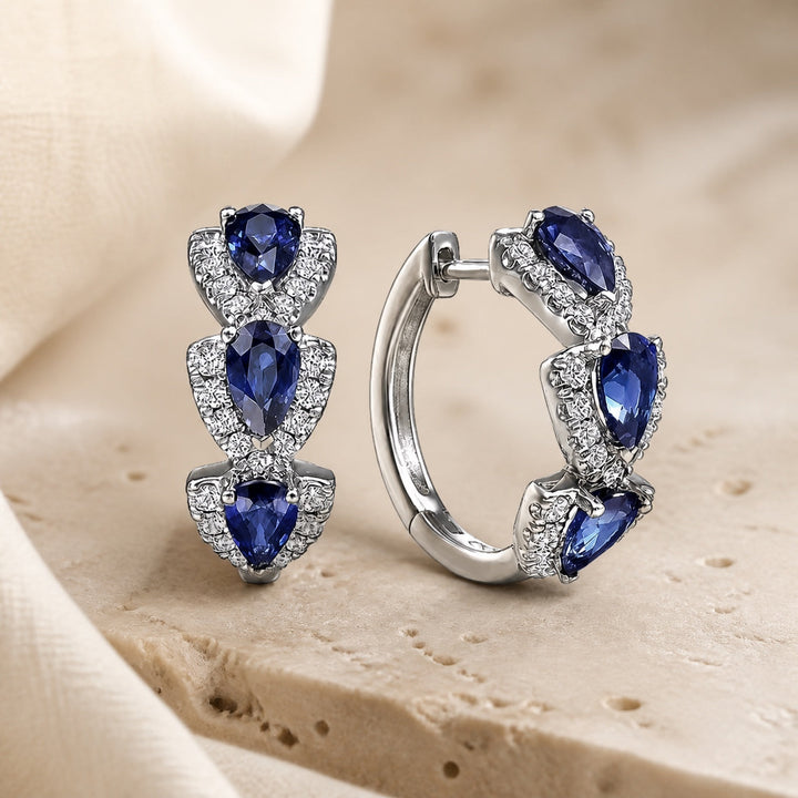 Royal Sapphire Crest Earrings
