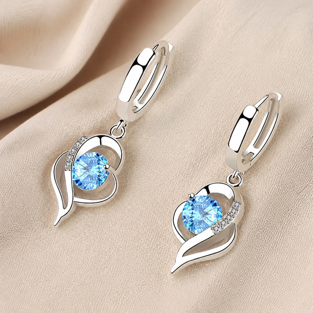 Eclipse Heart Drop Earrings