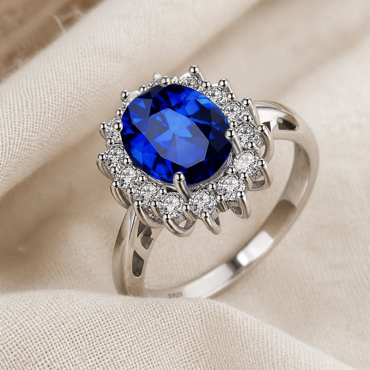 Classic Sapphire Halo Ring