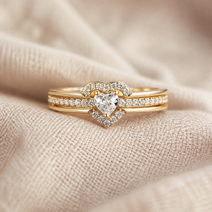 Opulent Heart Zirconia Ring
