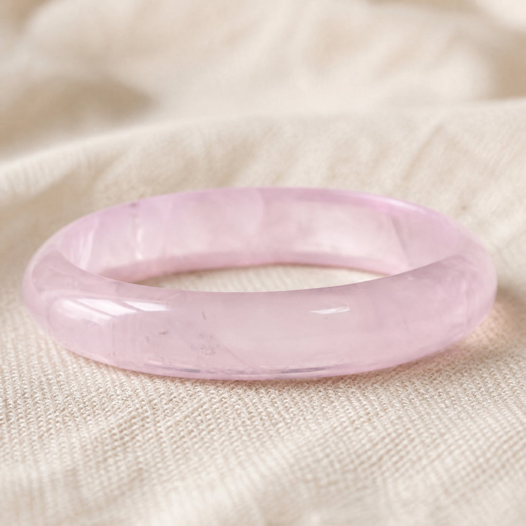 Polished Pink Jade Bangle