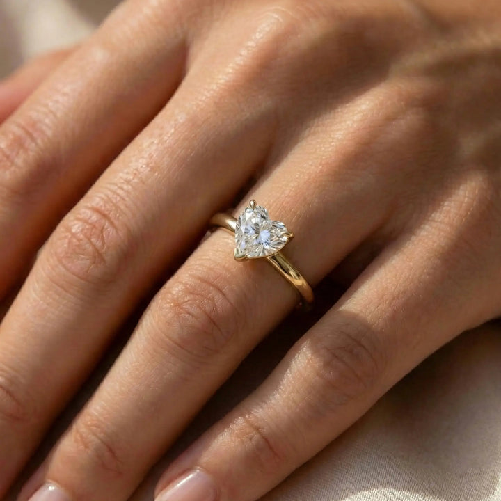 Modern Heart Sparkle Ring