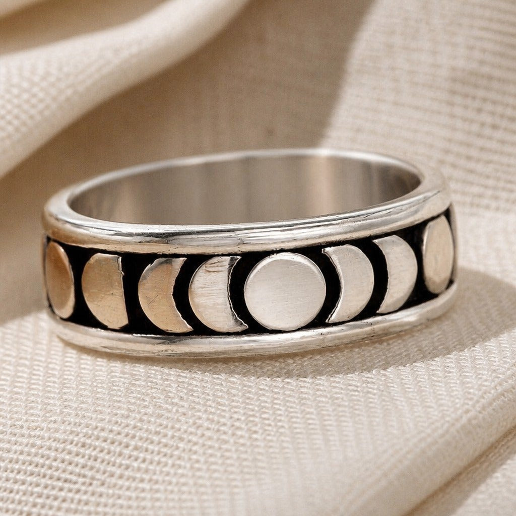 Celestial Moon Signet Ring
