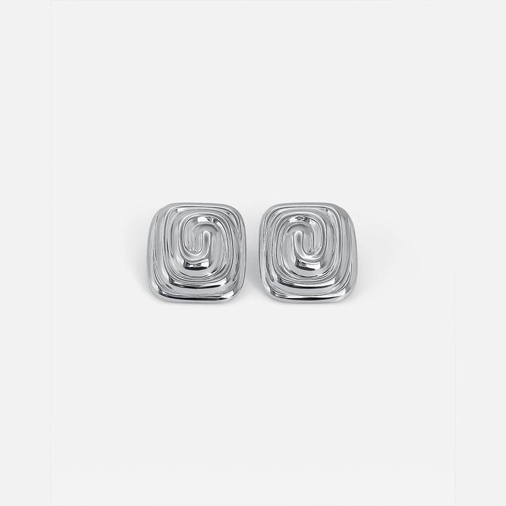 Aurelia Spiral Silver Earrings