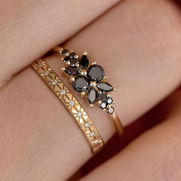 Minimalist Onyx Band Rings