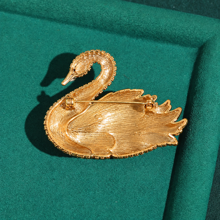 Aurora Swan Brooch