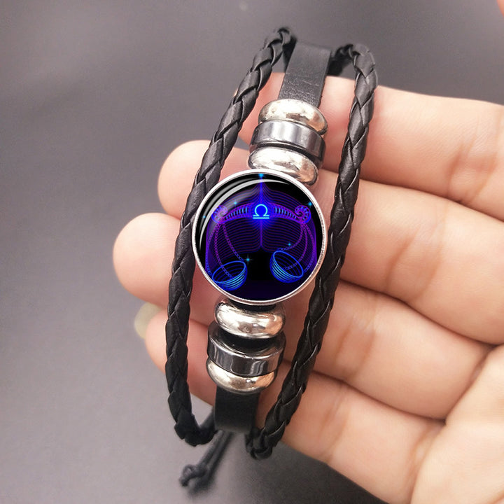 Braided zodiac sign bracelet