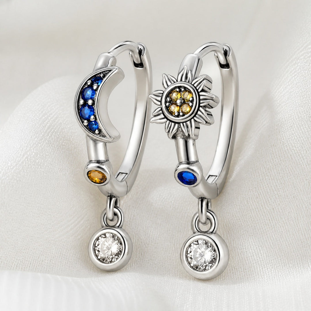 Opulent Sapphire Charm Earrings