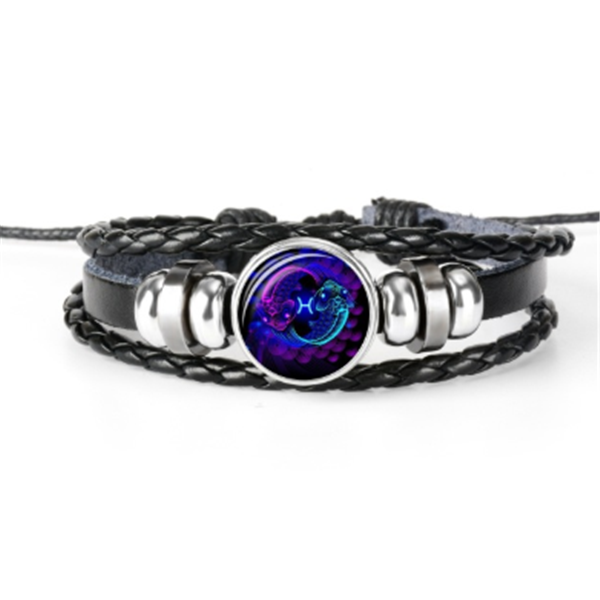 Braided zodiac sign bracelet