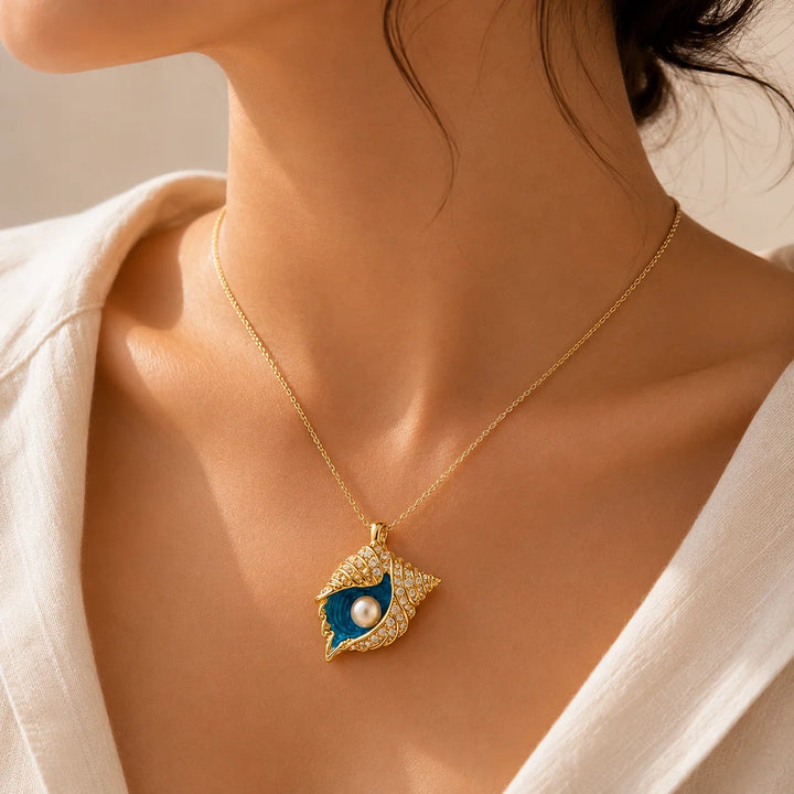 Pearl Gold Shell Necklace