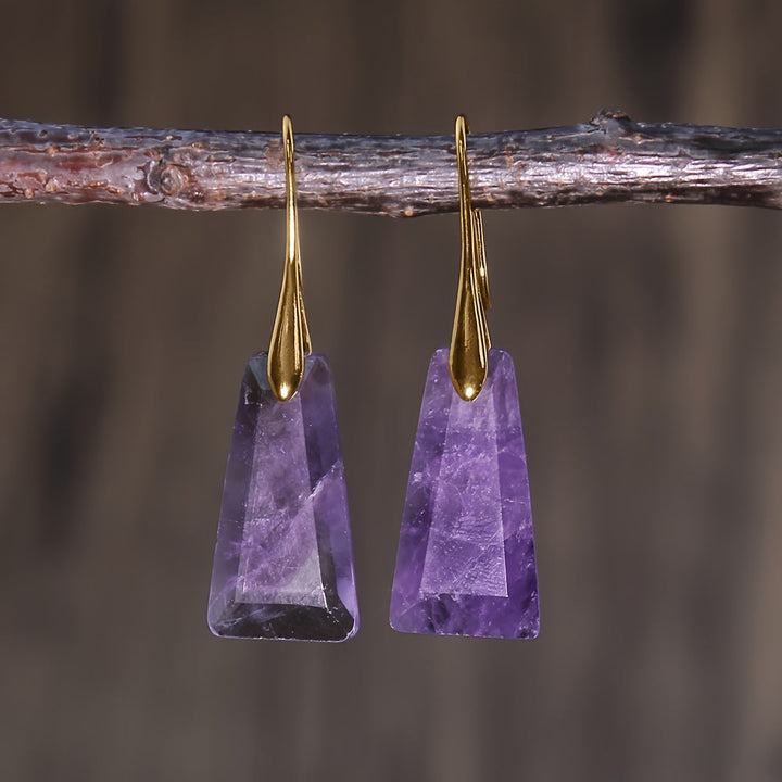 Boho Geometric Stone Drop Earrings