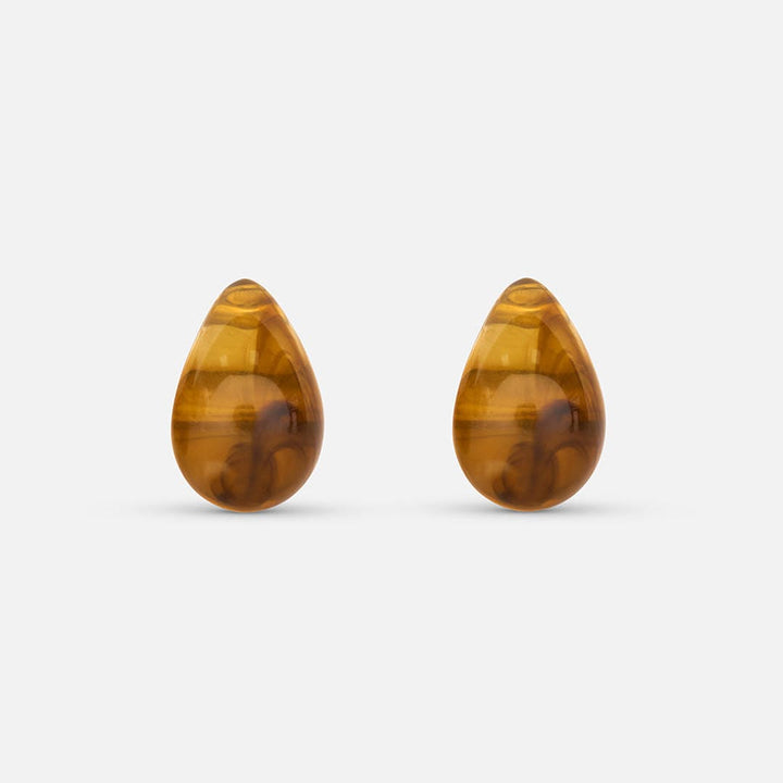 Modern Coffee Tear Drop Earrings