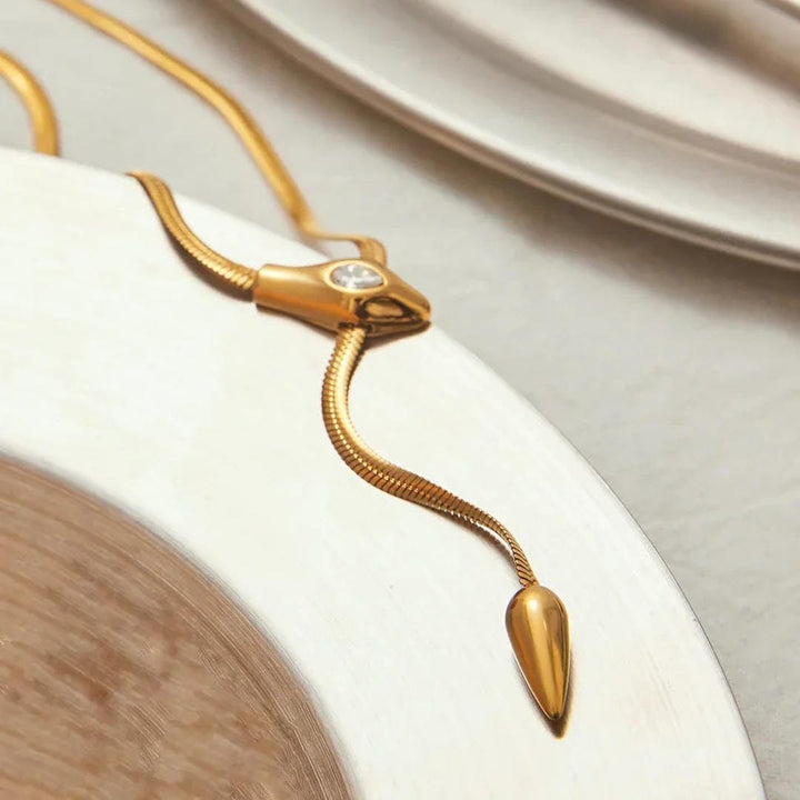 Vintage Gold Serpentine  Necklace
